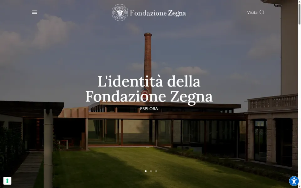 Sito web di Fondazione Zegna realizzato da REGICODE